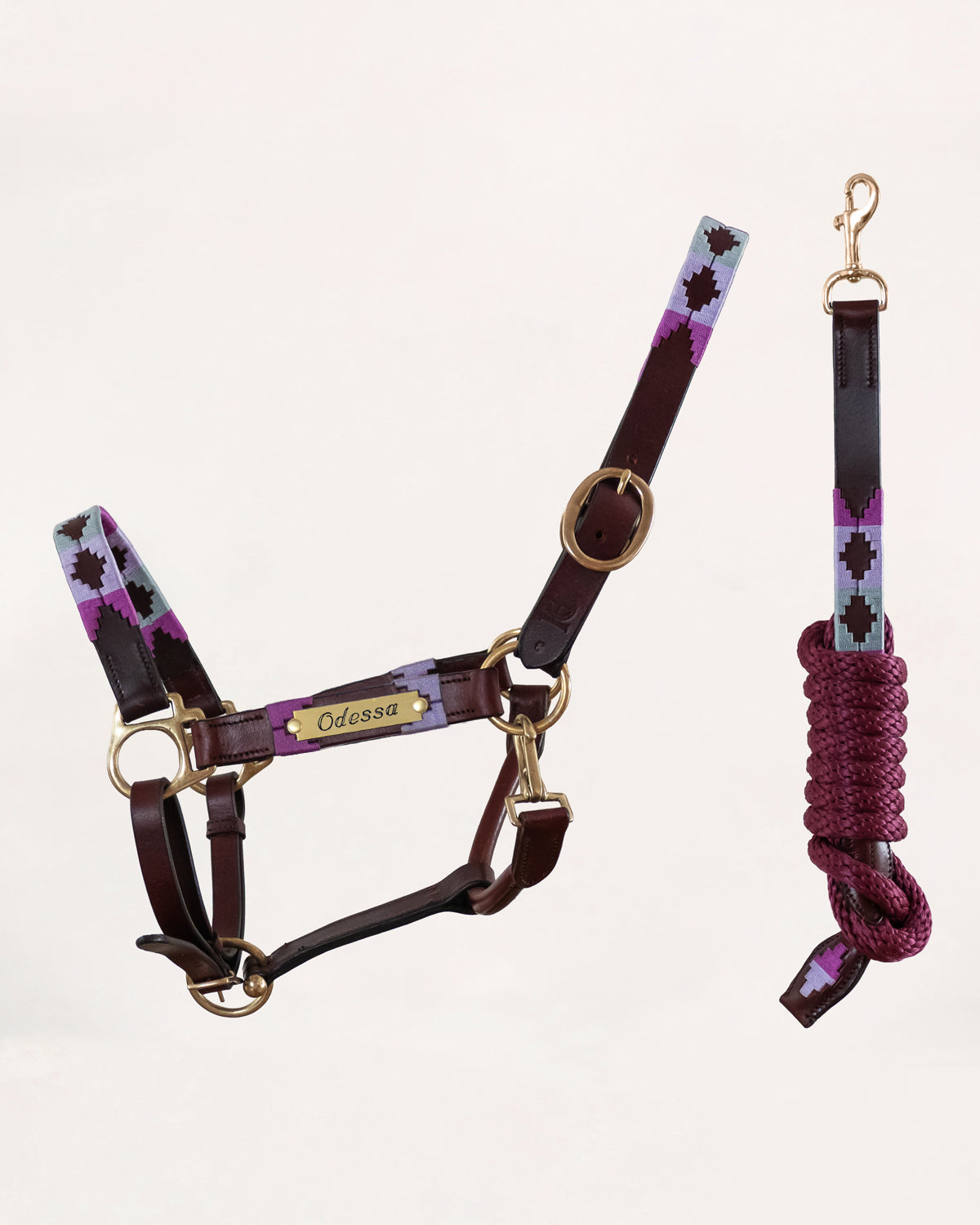 Gepersonaliseerd polo halster - Orquídea