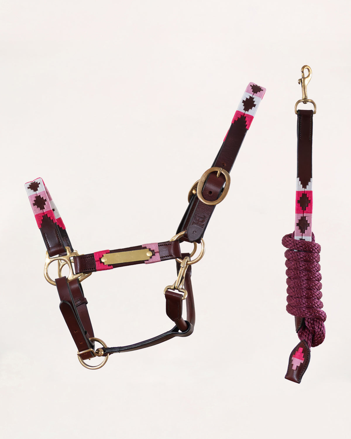 Gepersonaliseerde polo halster - Rosa